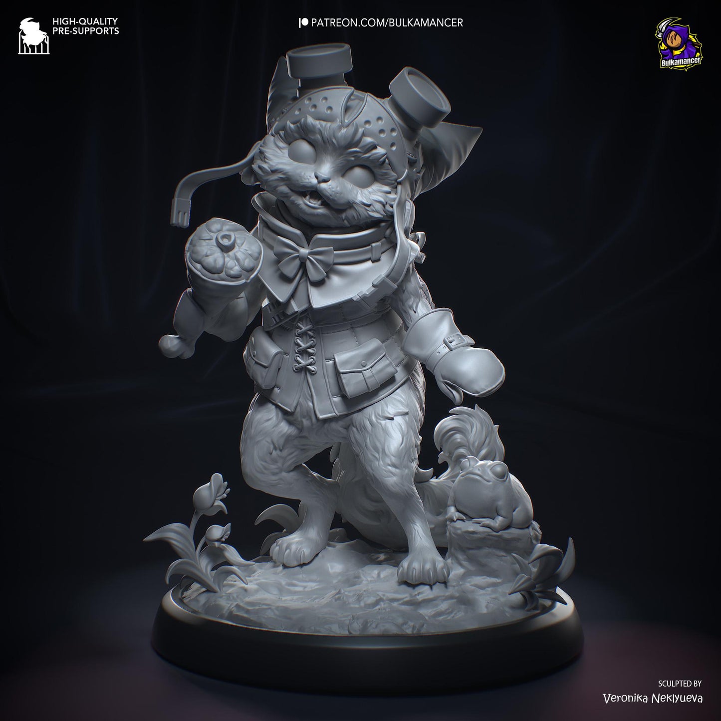 Palico Monster Hunter Figure | Cute Gamer Decor | Felyne Companion Toy | Video Game Desk Decor | Geek Gift for Monster Hunter Fans