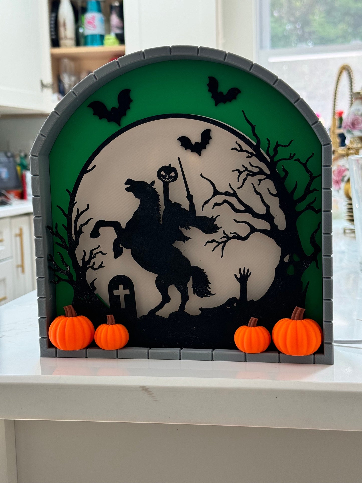 Headless Horseman Diorama Lamp | 3D Printed | PLA Filament