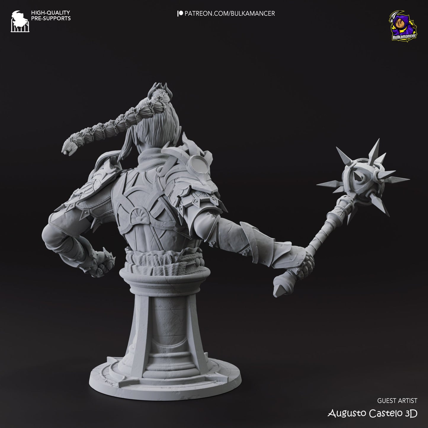 ShadowHeart Bust Baldur's Gate 3 | Unpainted SOME ASSEMBLY REQUIRED