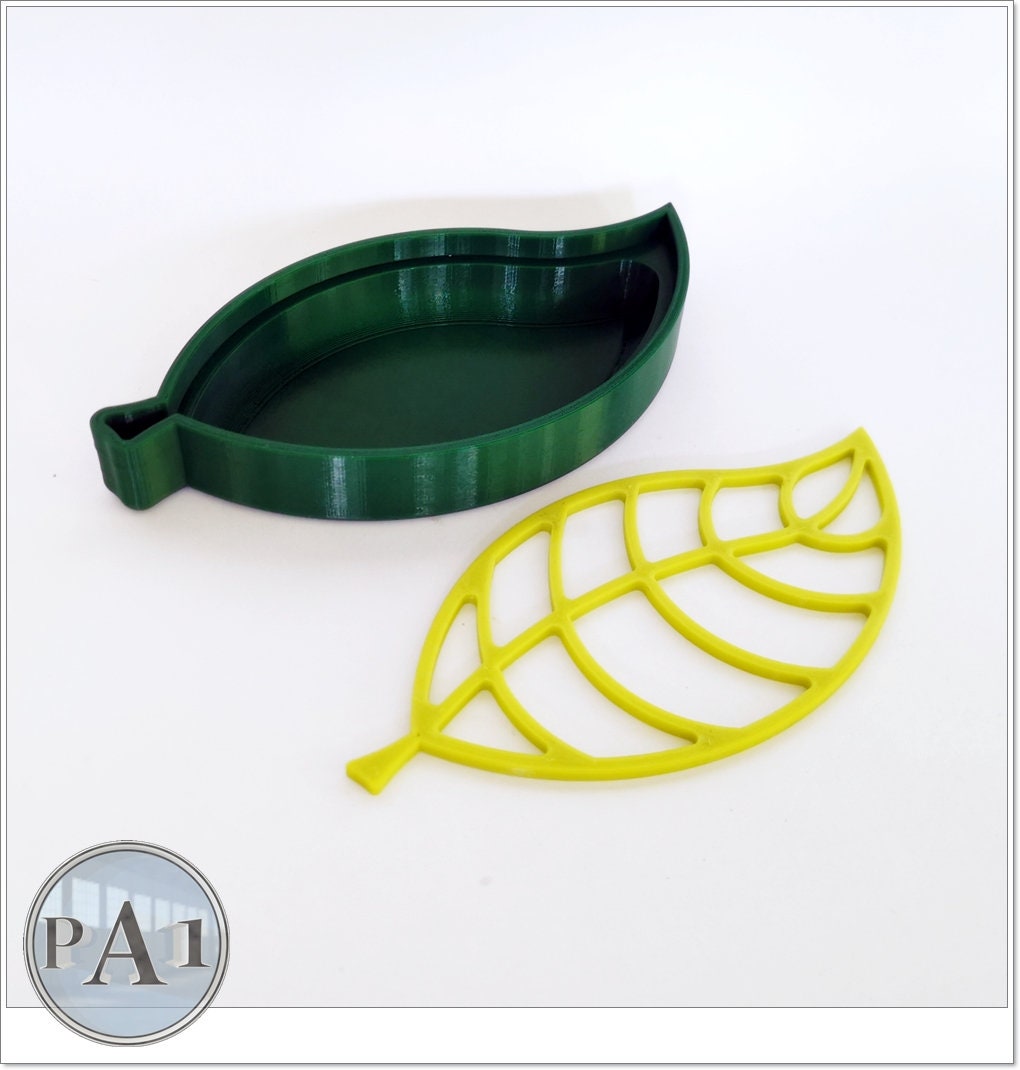 Large Leaf Soap Dish (7.5in long) | 3D Printed | PLA Filament