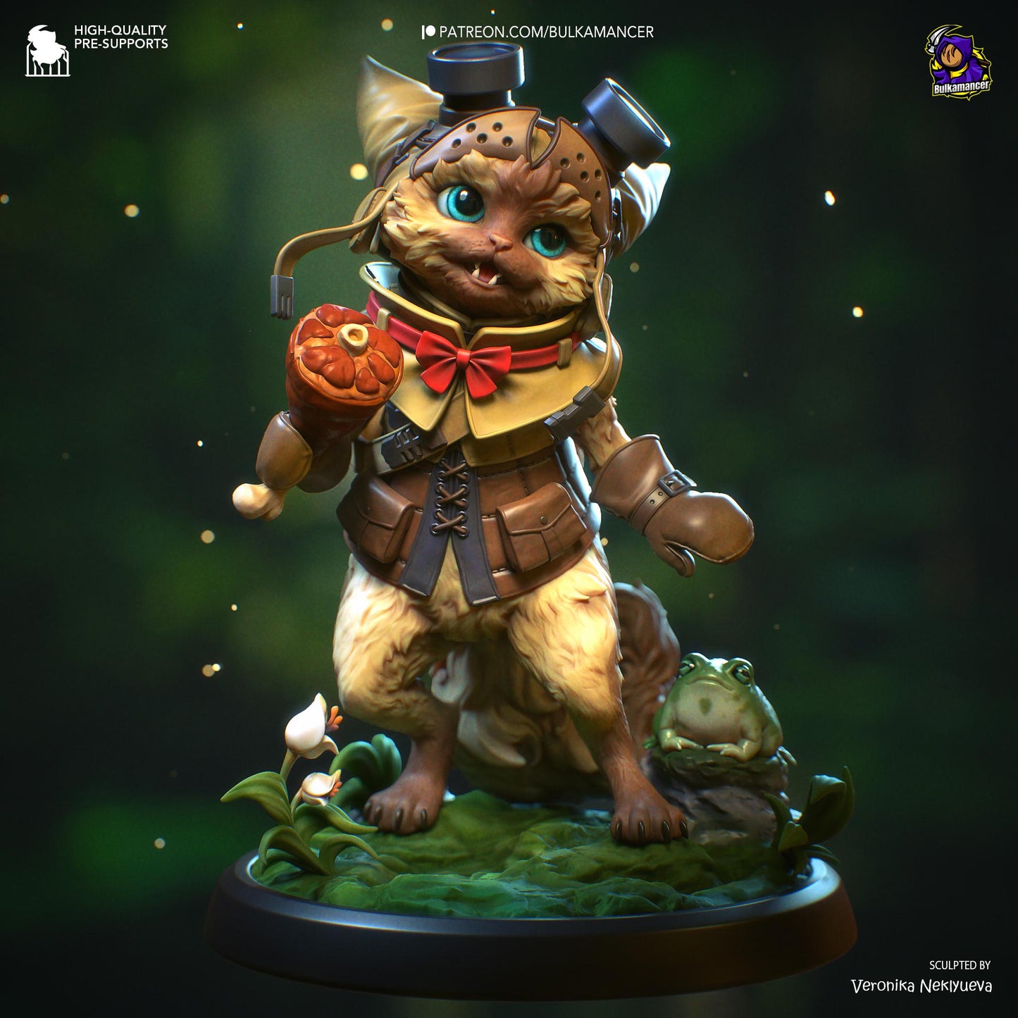 Palico Monster Hunter Figure | Cute Gamer Decor | Felyne Companion Toy | Video Game Desk Decor | Geek Gift for Monster Hunter Fans