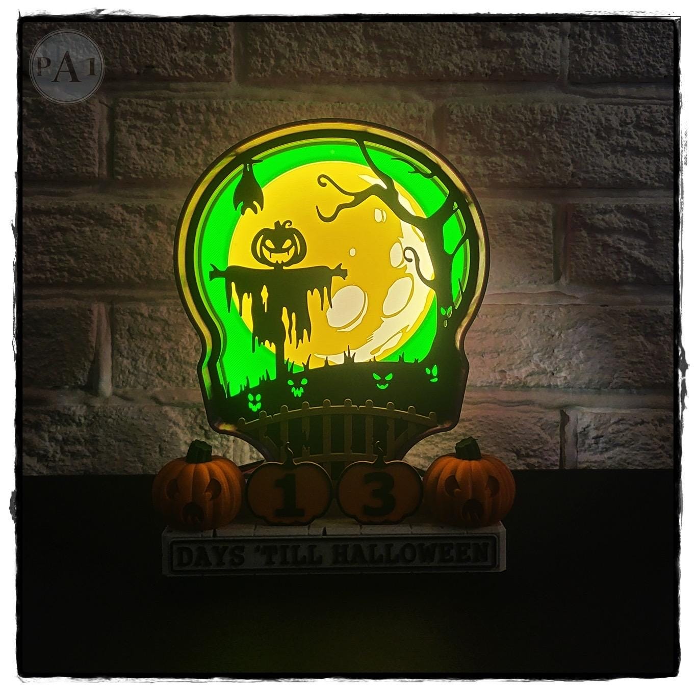 Scarecrow Halloween Countdown | 3D Printed | PLA Filament
