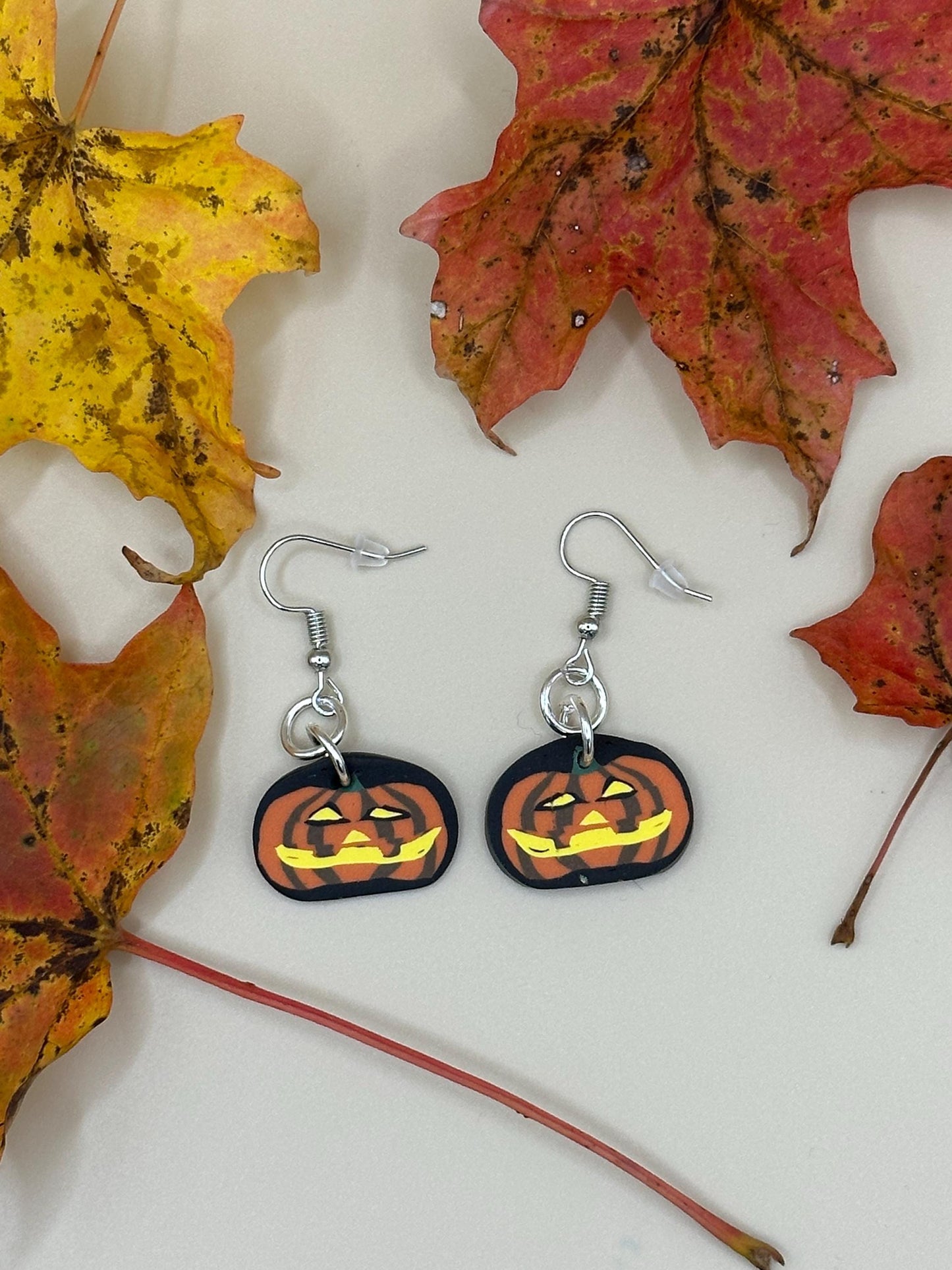 Jack-o-lantern Dangle Earrings