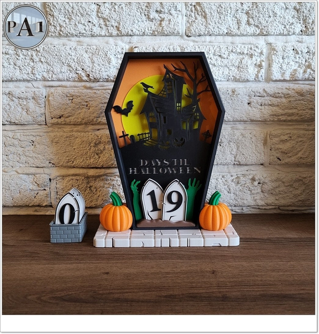Halloween Countdown | 3D Printed | PLA Filament