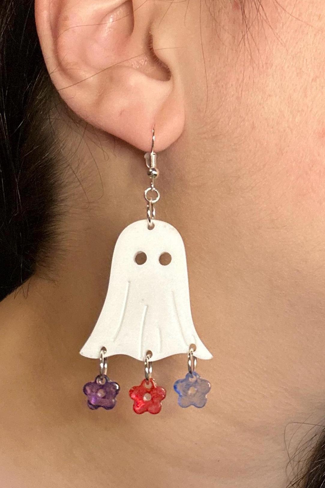 Floral Ghosts Dangle Earrings