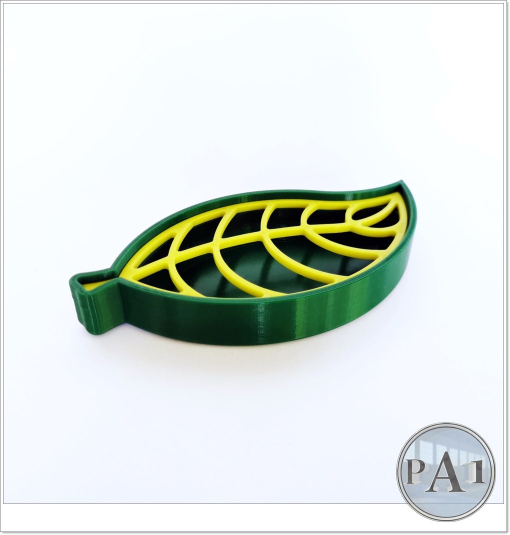 Large Leaf Soap Dish (7.5in long) | 3D Printed | PLA Filament