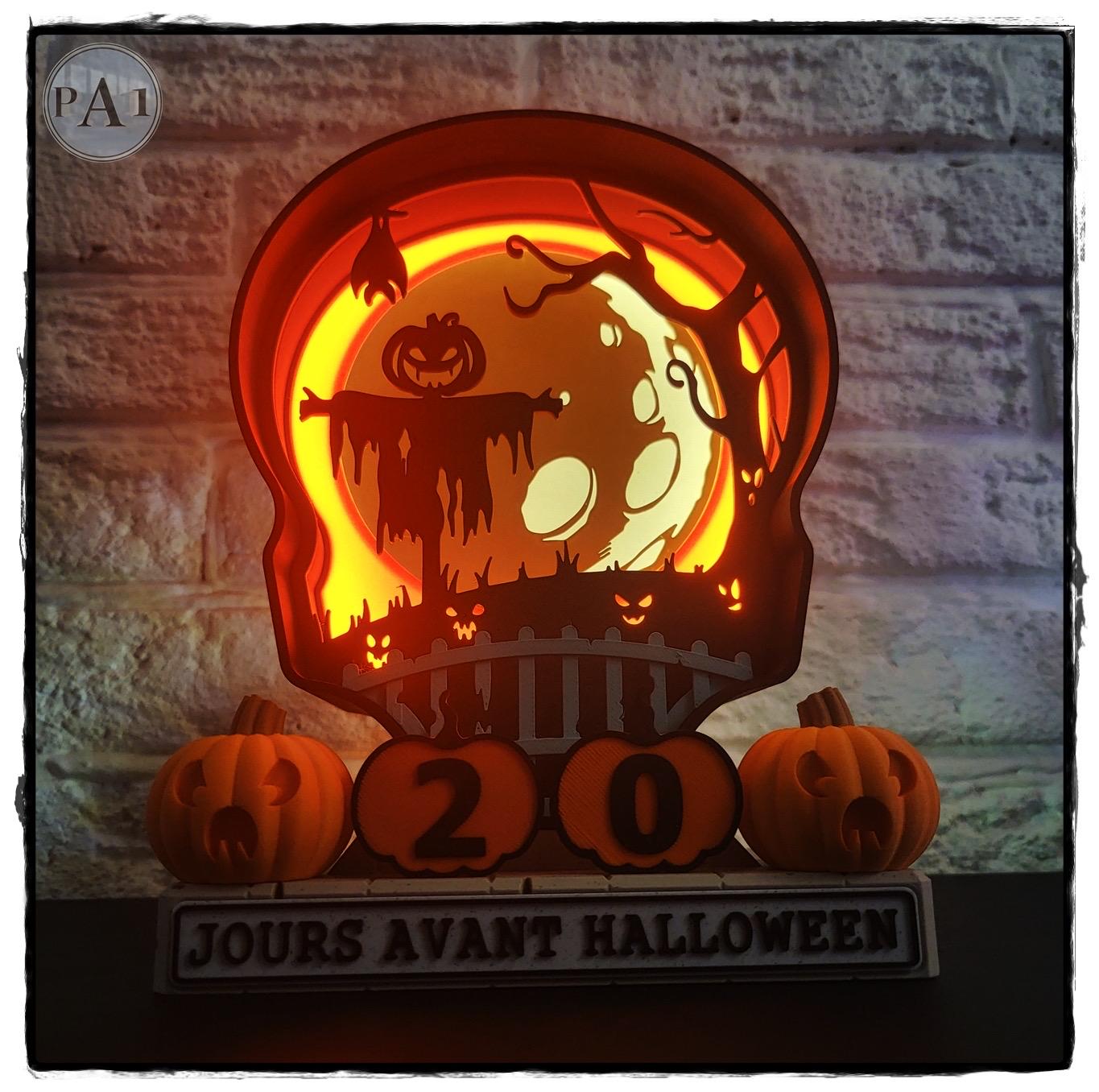 Scarecrow Halloween Countdown | 3D Printed | PLA Filament
