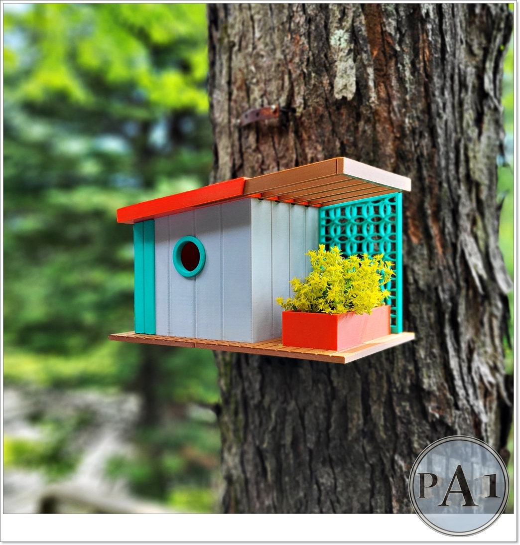 Mid Century Modern Bird House