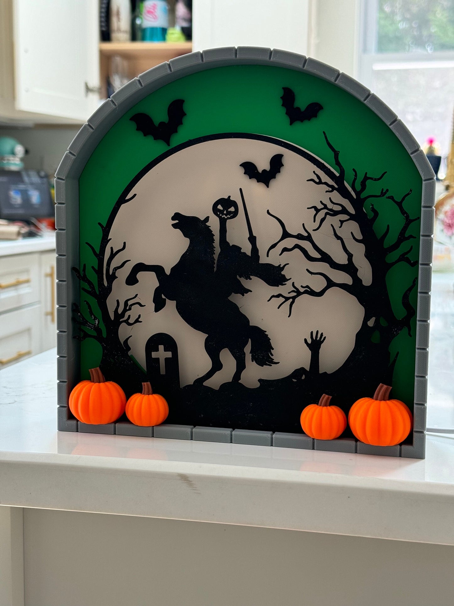 Headless Horseman Diorama Lamp | 3D Printed | PLA Filament