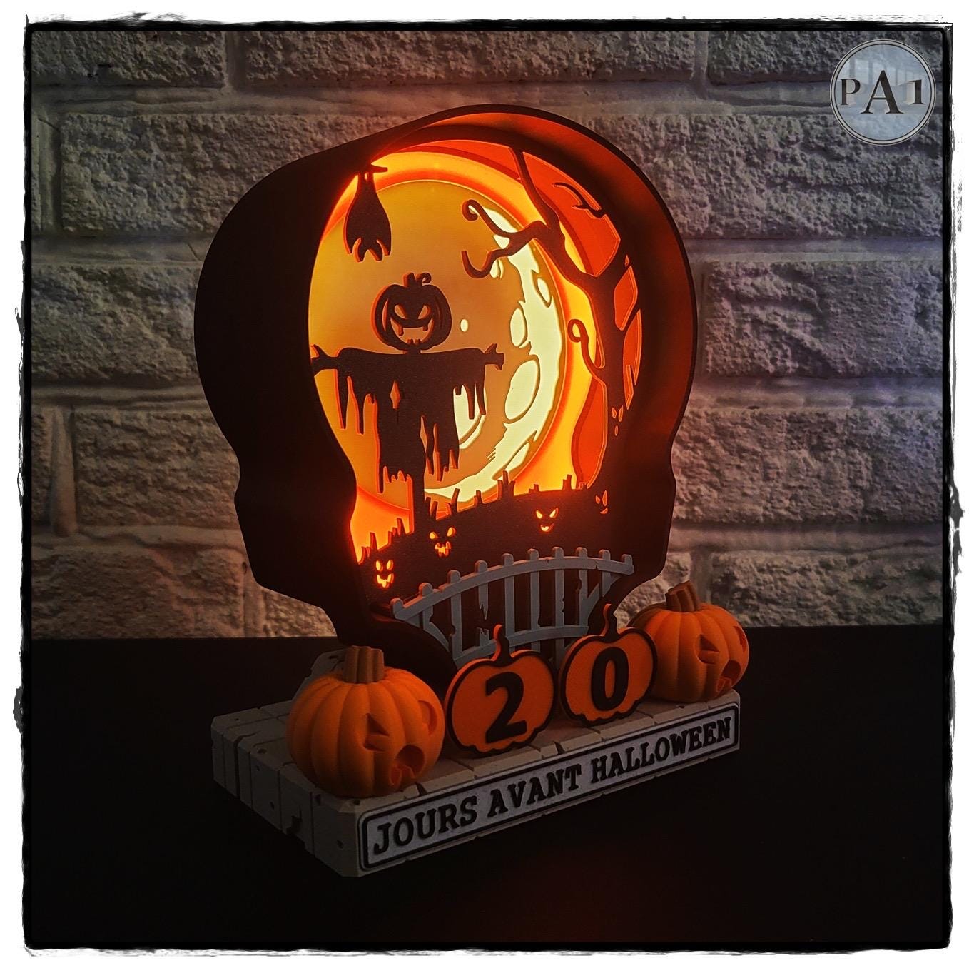 Scarecrow Halloween Countdown | 3D Printed | PLA Filament