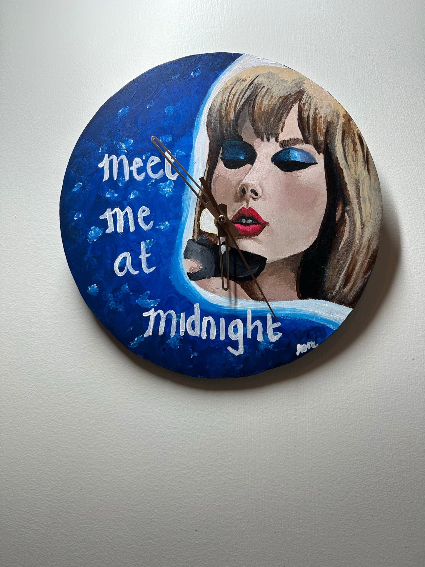 Swiftie Acryllic FanArt Clock | Handmade Hand-painted