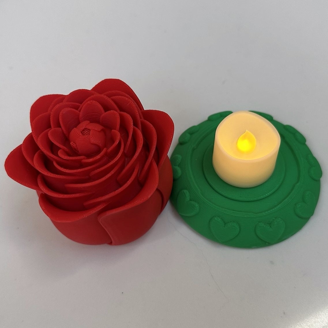 Illuminated Rose | 3D Printed | PLA Filament