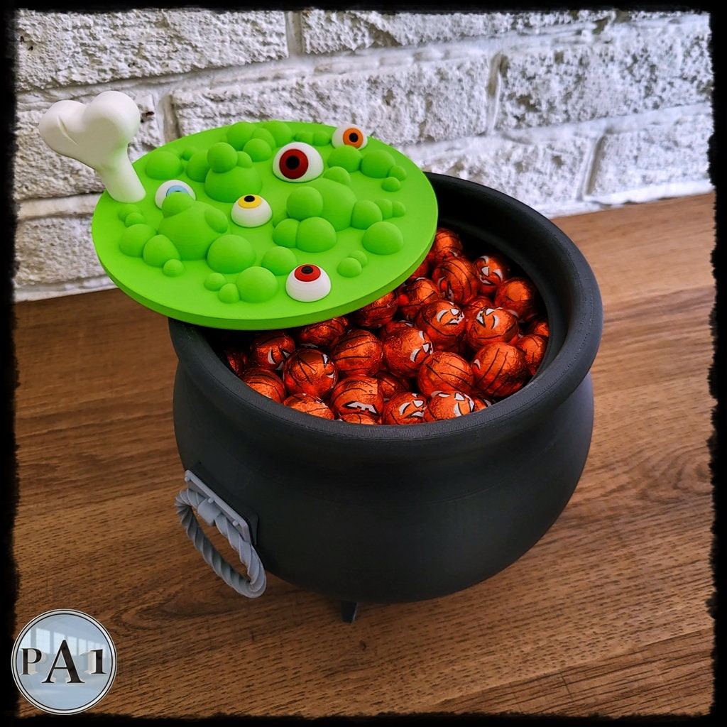 Witch's Cauldron Candy Jar
