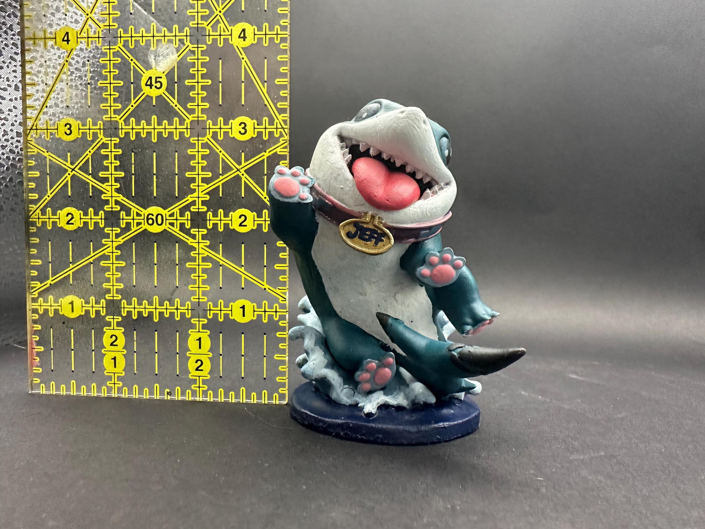 Assembled Jeff the Shark Statue 3.3in Tall