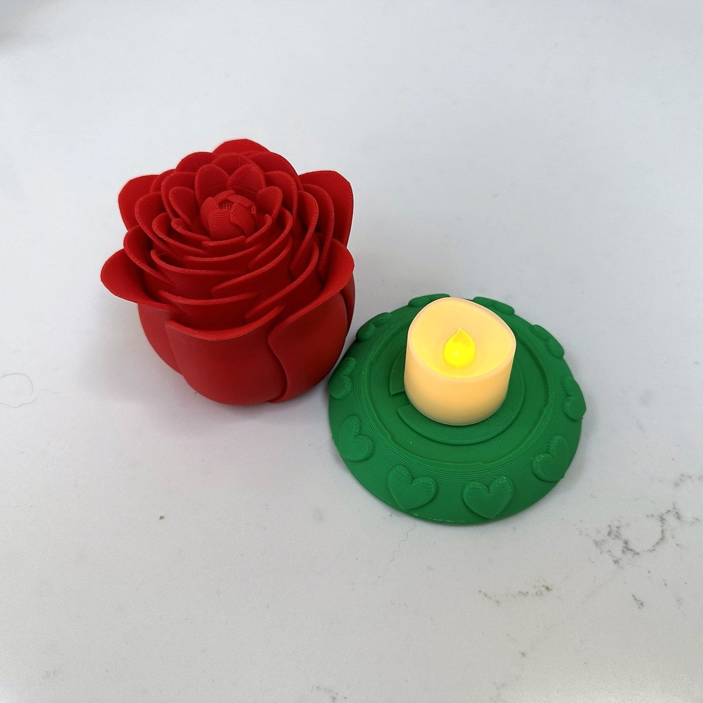 Illuminated Rose | 3D Printed | PLA Filament