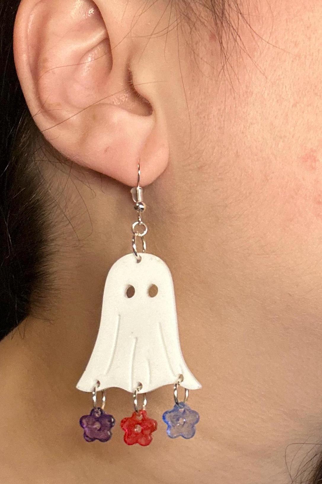 Floral Ghosts Dangle Earrings