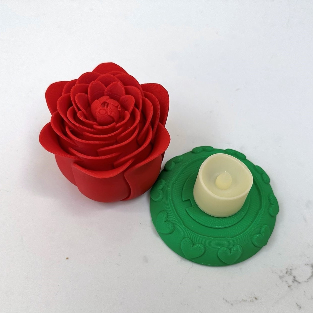 Illuminated Rose | 3D Printed | PLA Filament