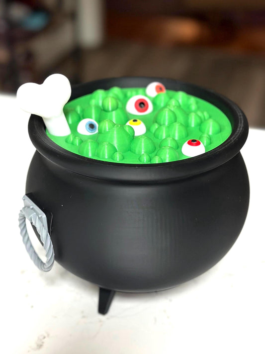 Witch's Cauldron Candy Jar