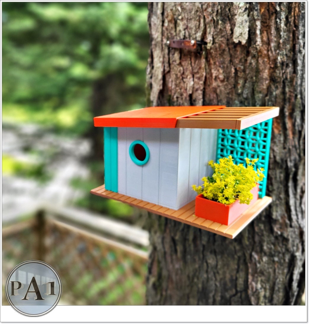 Mid Century Modern Bird House