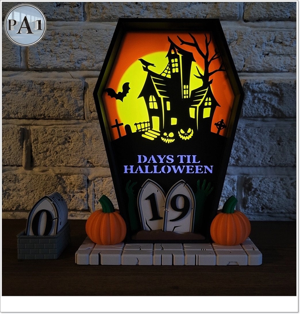 Halloween Countdown | 3D Printed | PLA Filament