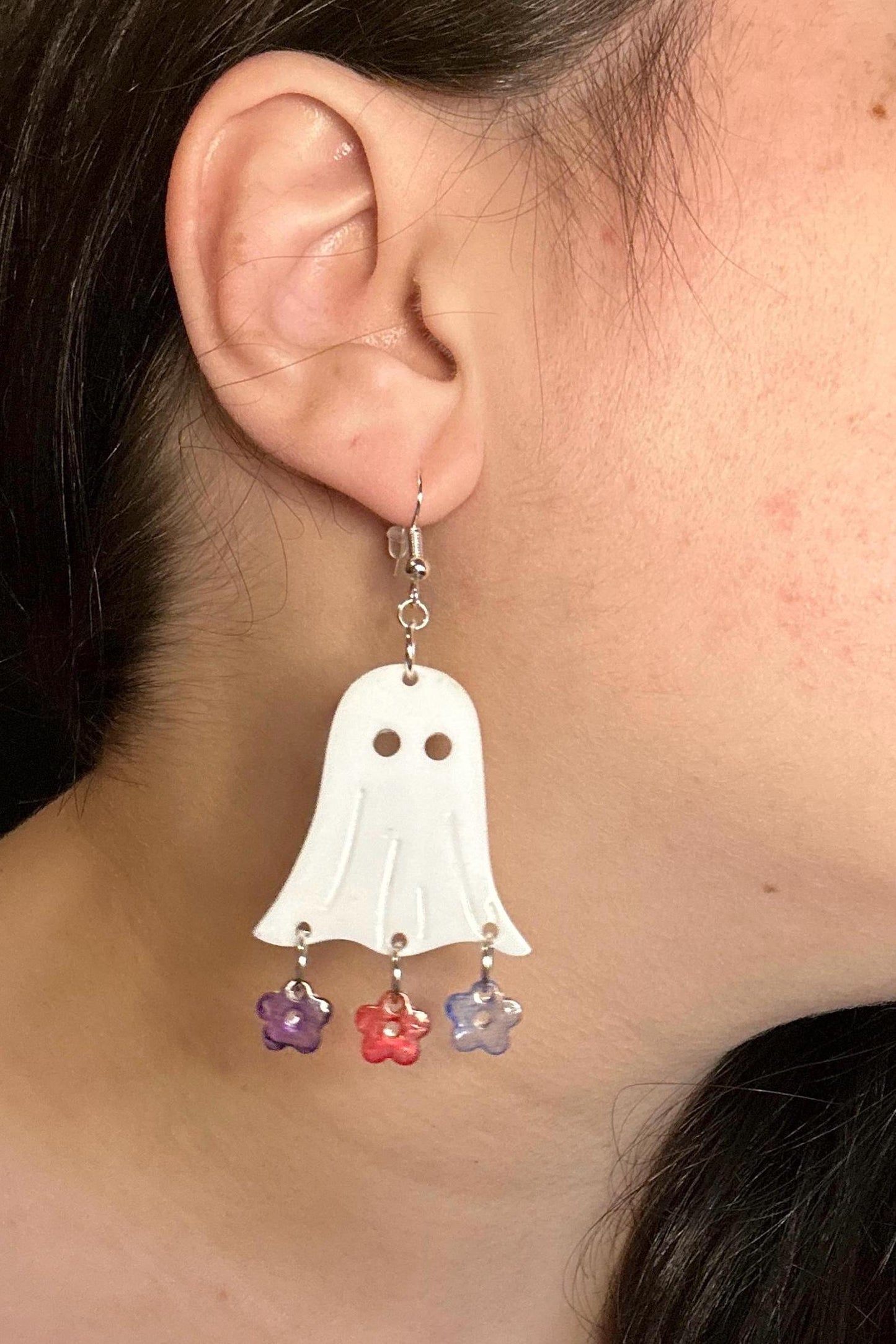 Floral Ghosts Dangle Earrings