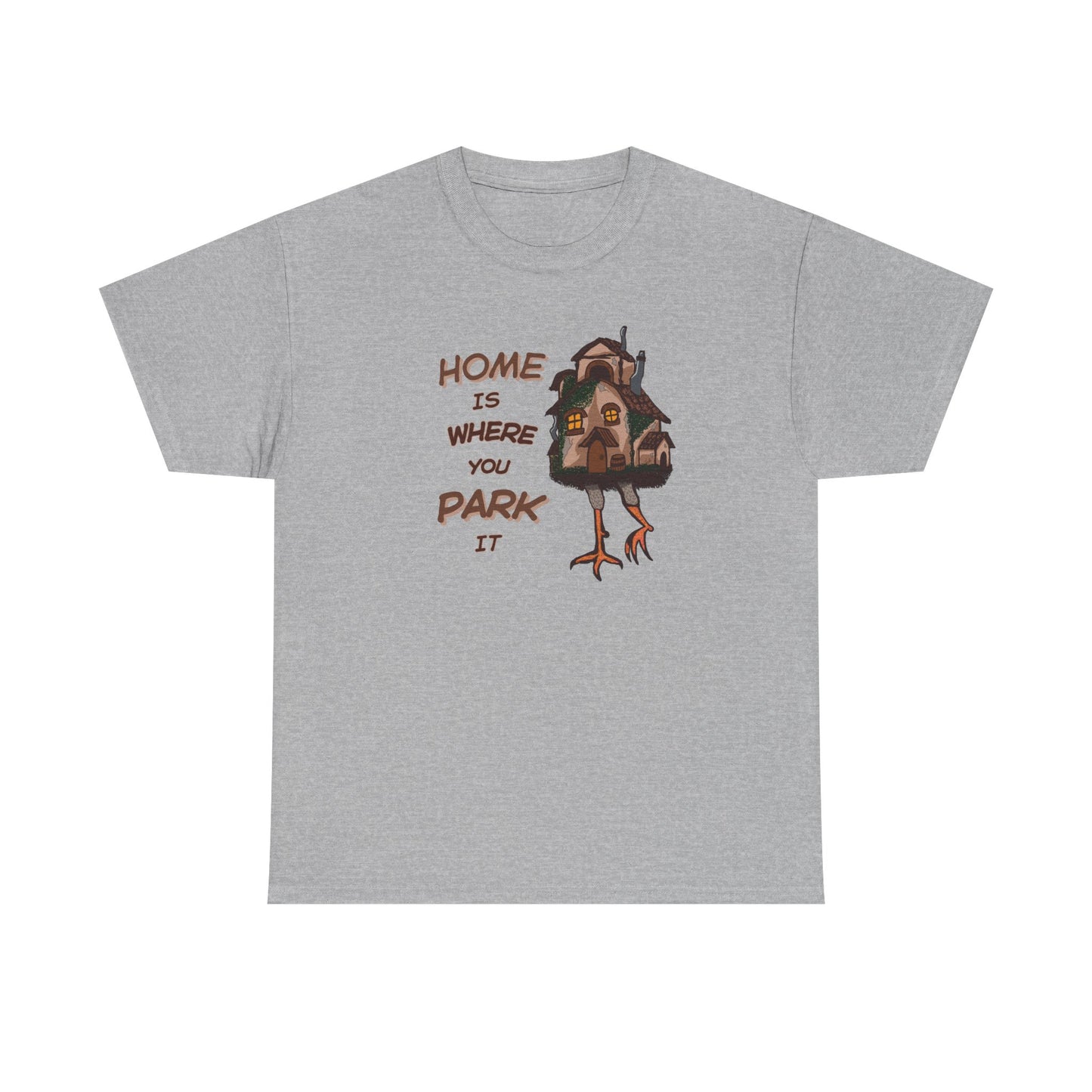 Baba Yaga House "Home is Where You Park It" Unisex Heavy Cotton Tee