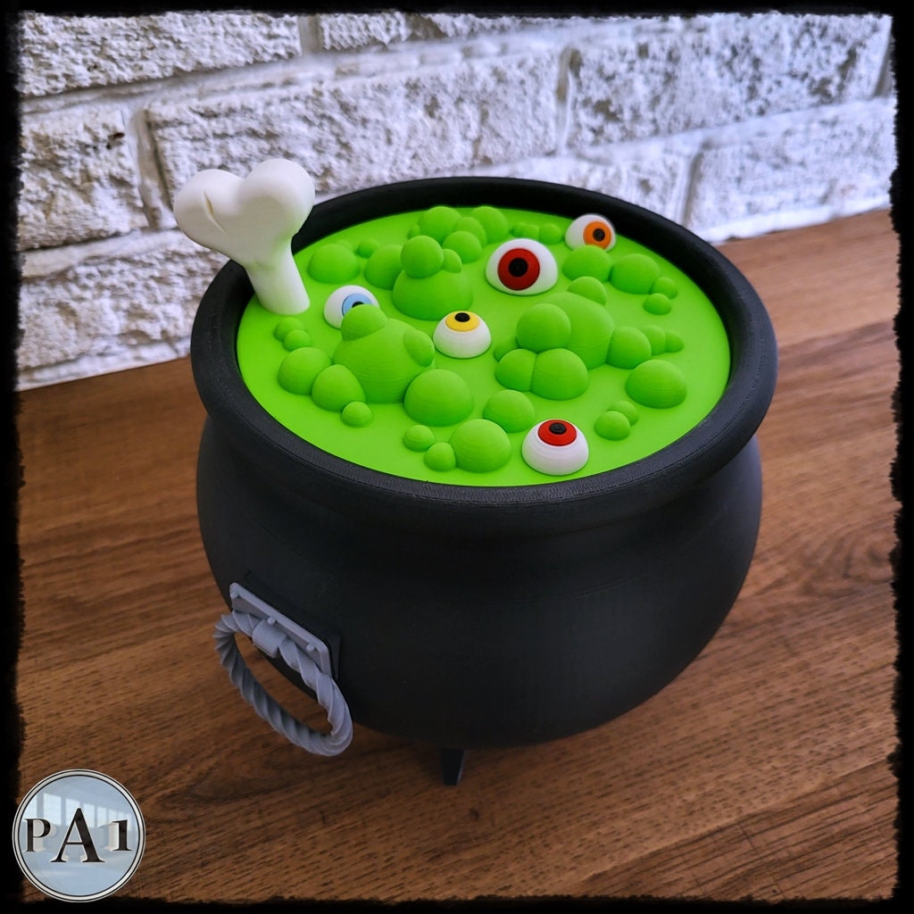Witch's Cauldron Candy Jar