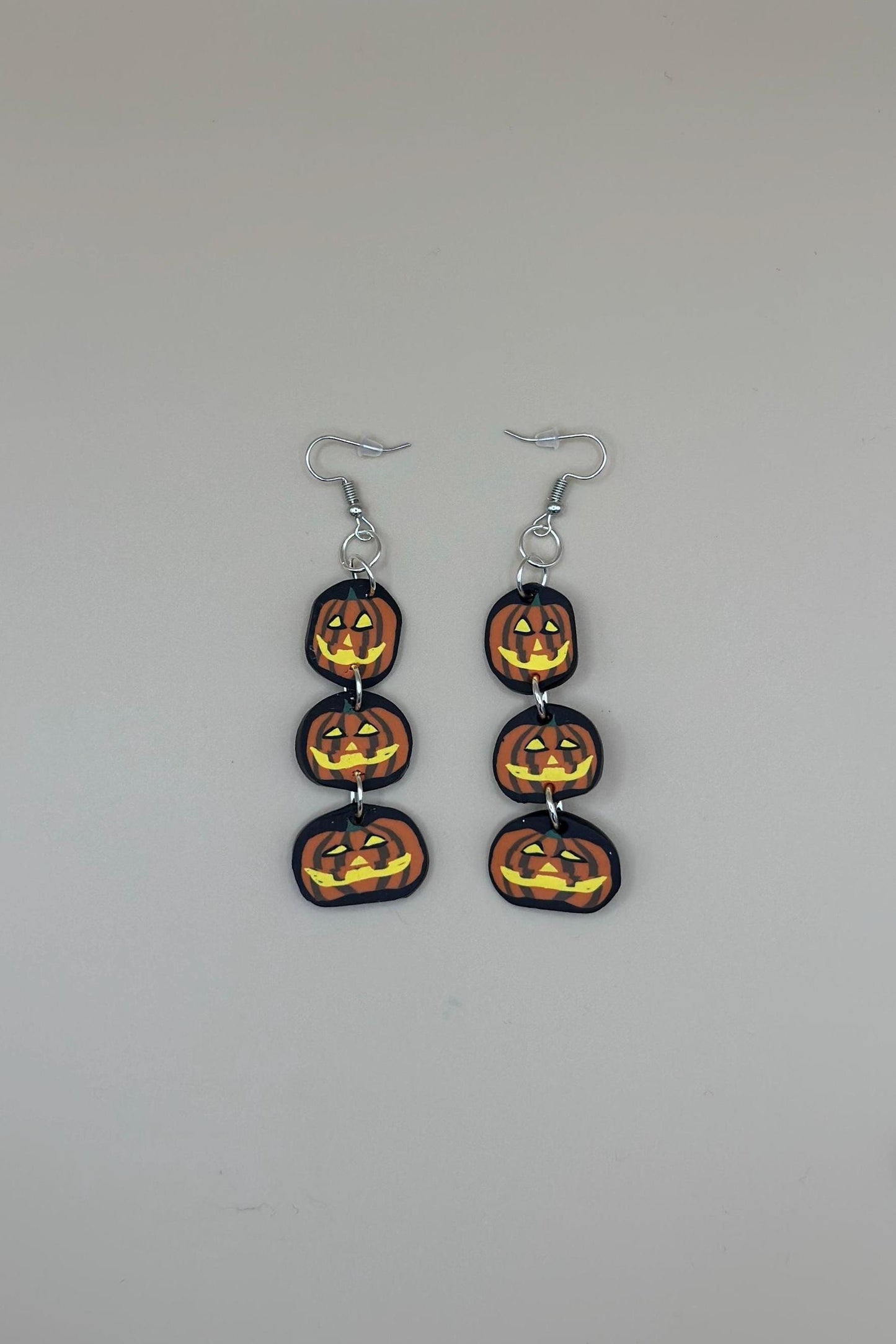 Stacked Jack-o-lanterns Dangle Earrings