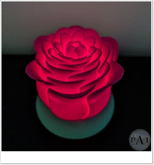 Illuminated Rose | 3D Printed | PLA Filament