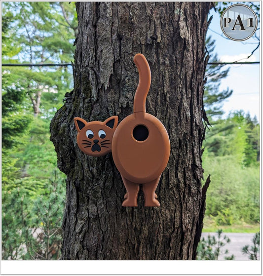 Goofy Cat Bum Birdhouse