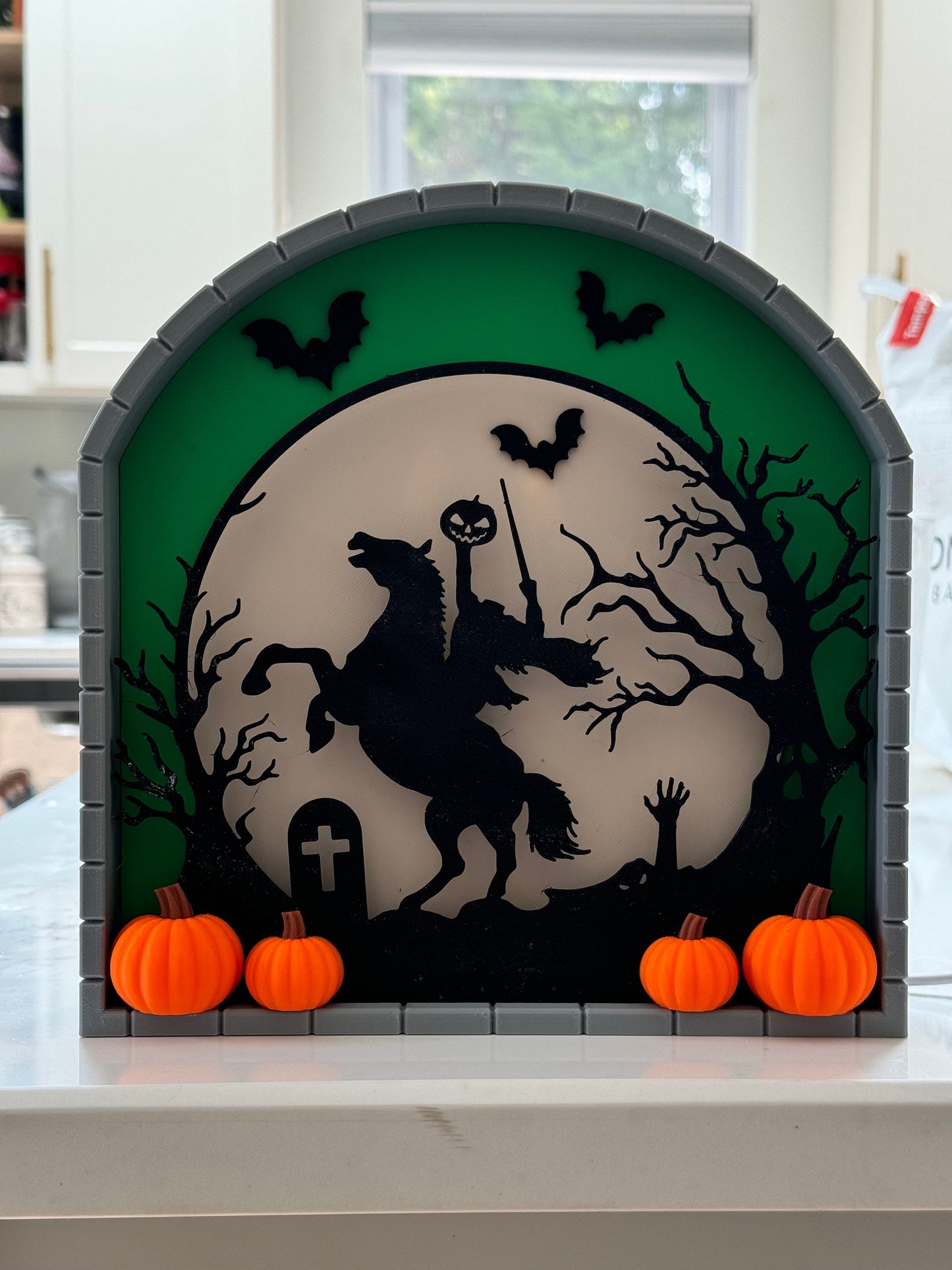 Headless Horseman Diorama Lamp | 3D Printed | PLA Filament