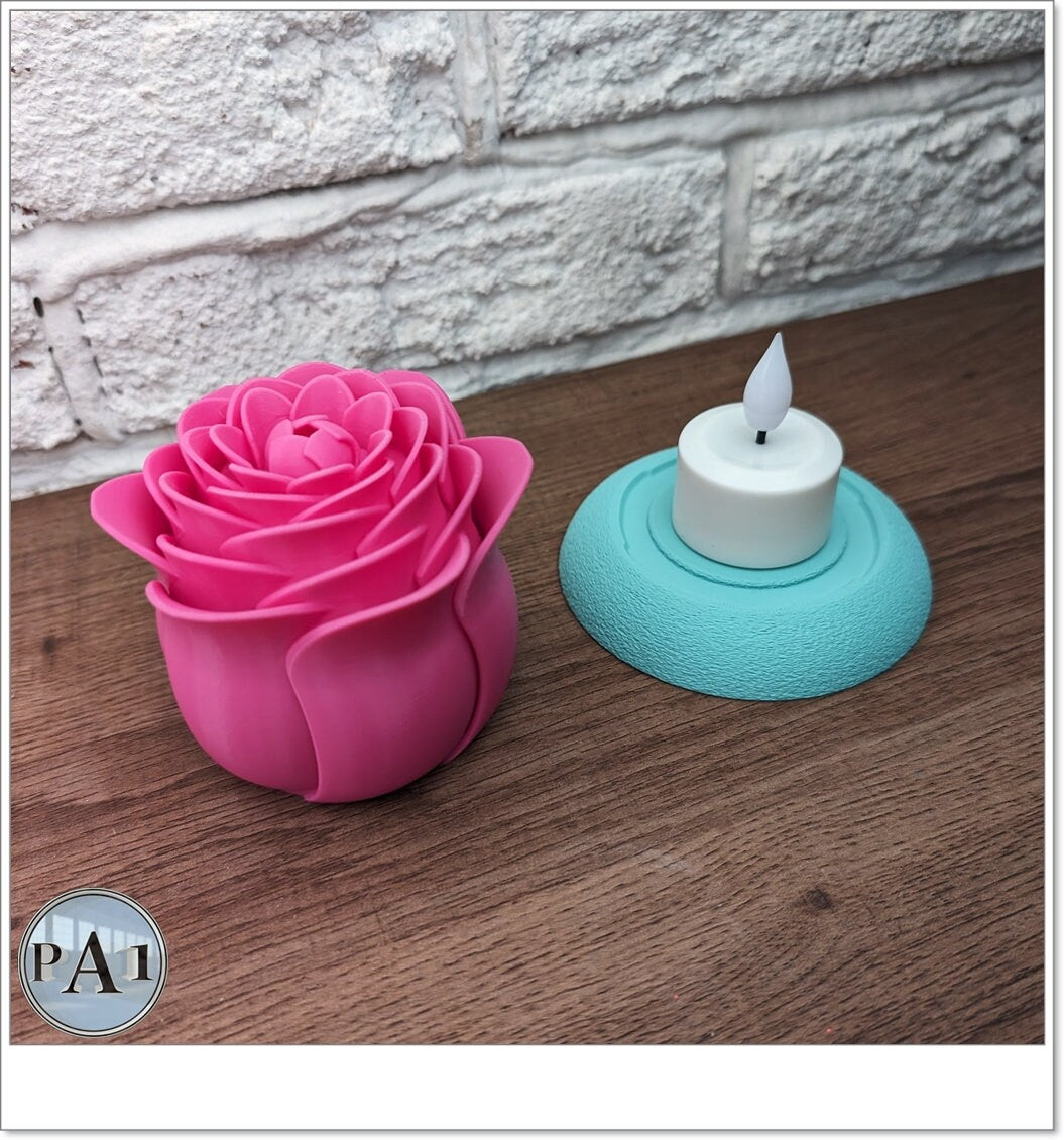 Illuminated Rose | 3D Printed | PLA Filament