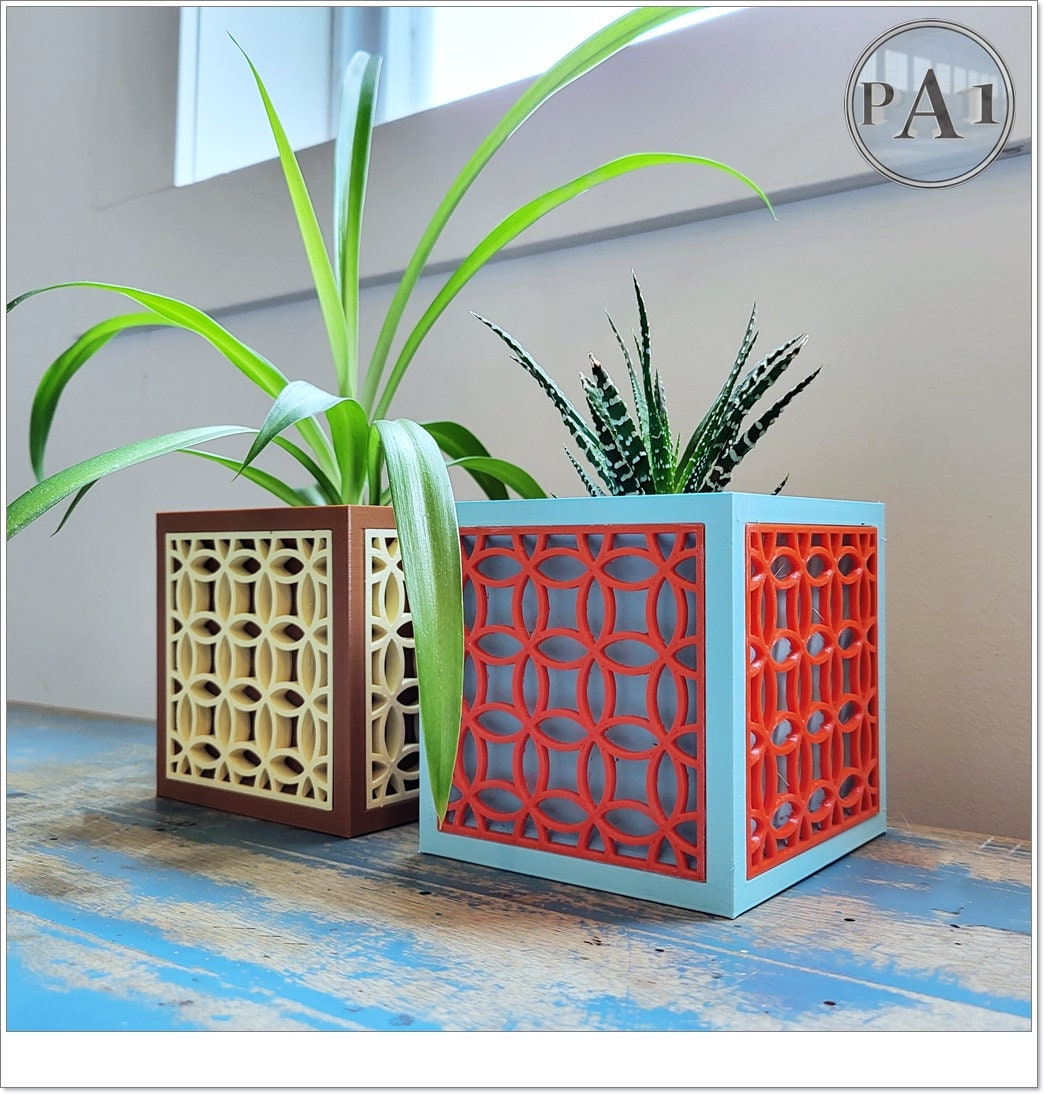 Plant Holders - Mid Century Design | 3D Printed | PLA Filament