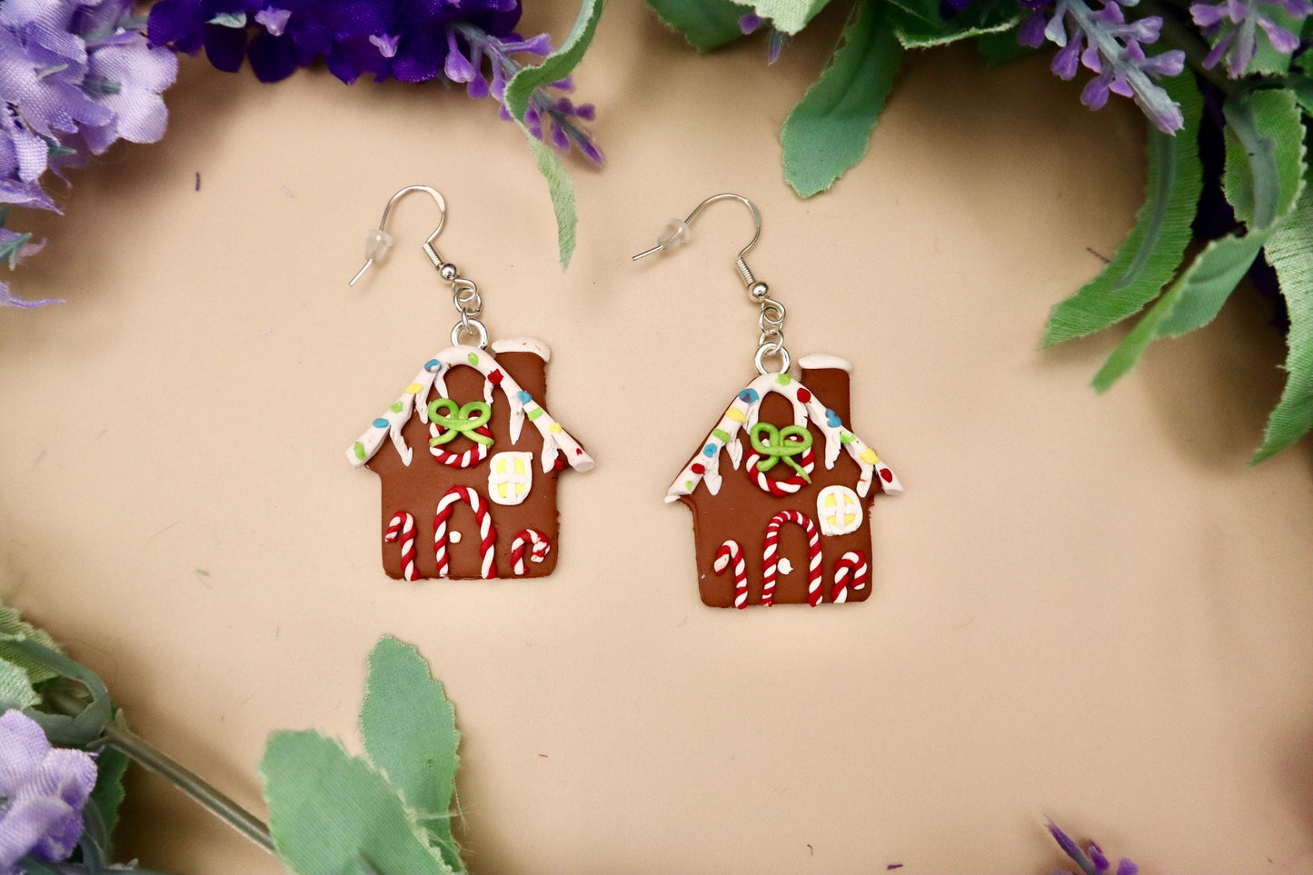 Gingerbread House Dangle Earrings