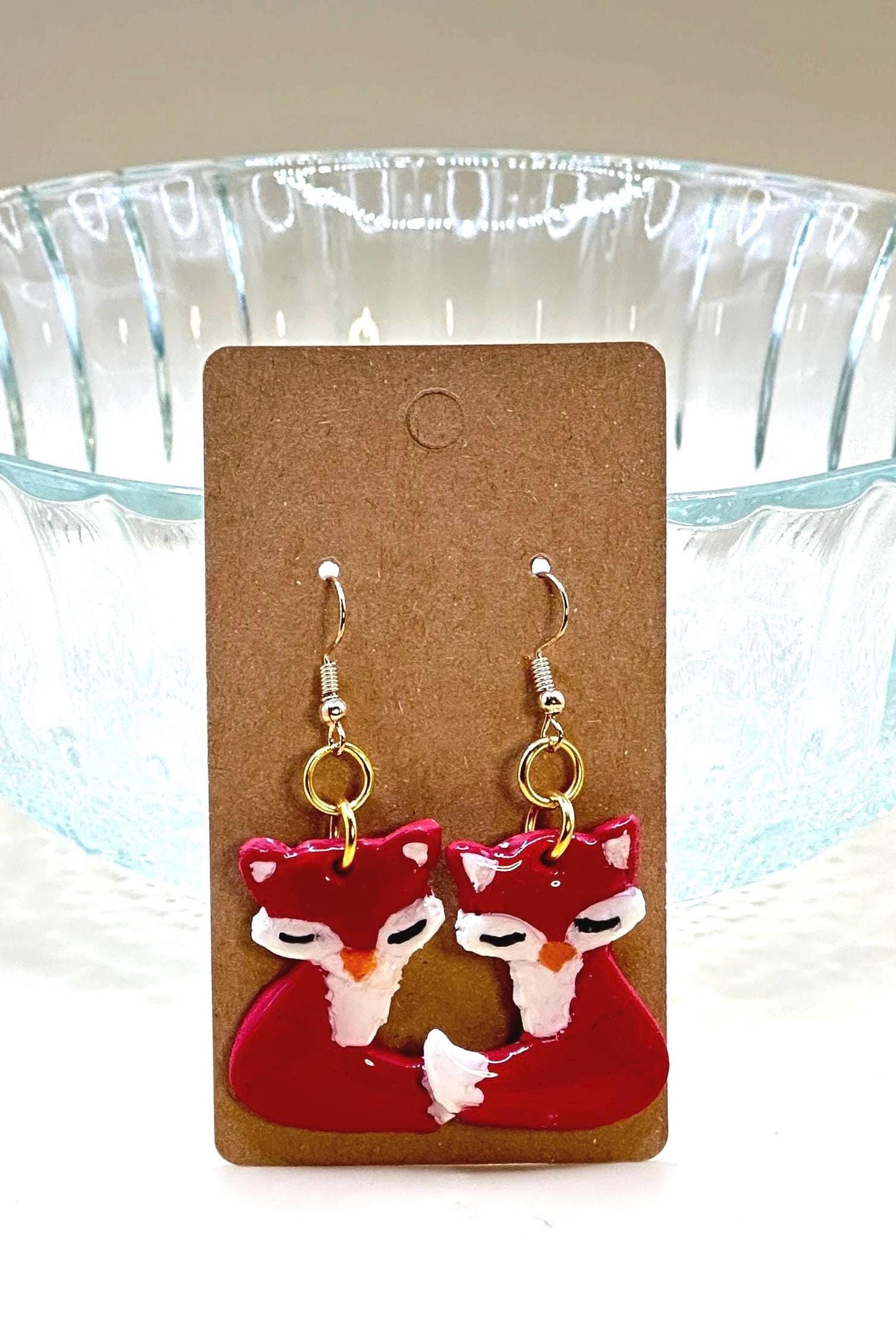Red Fox Dangle Earrings