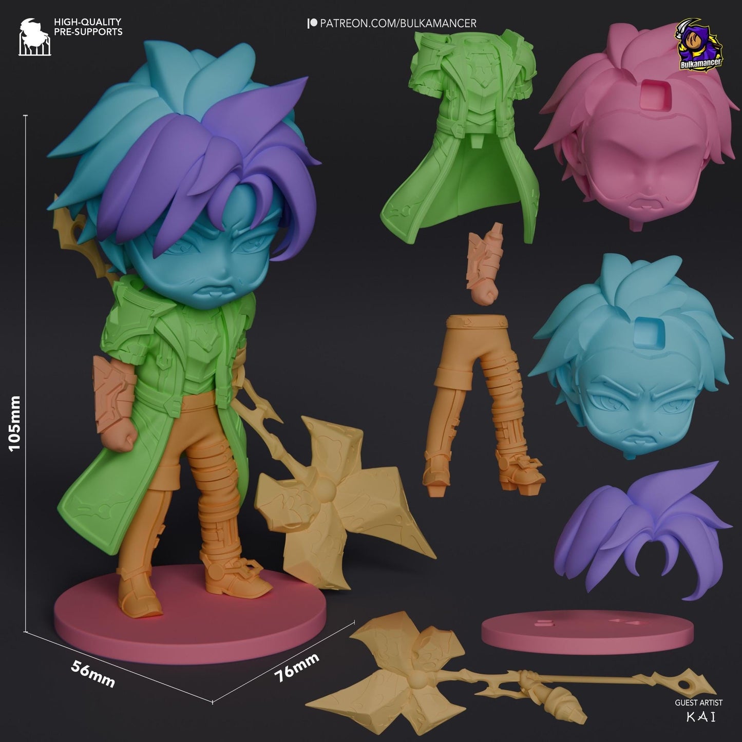 Jayce Arcane Chibi Figurine (SOME ASSEMBLY REQUIRED)