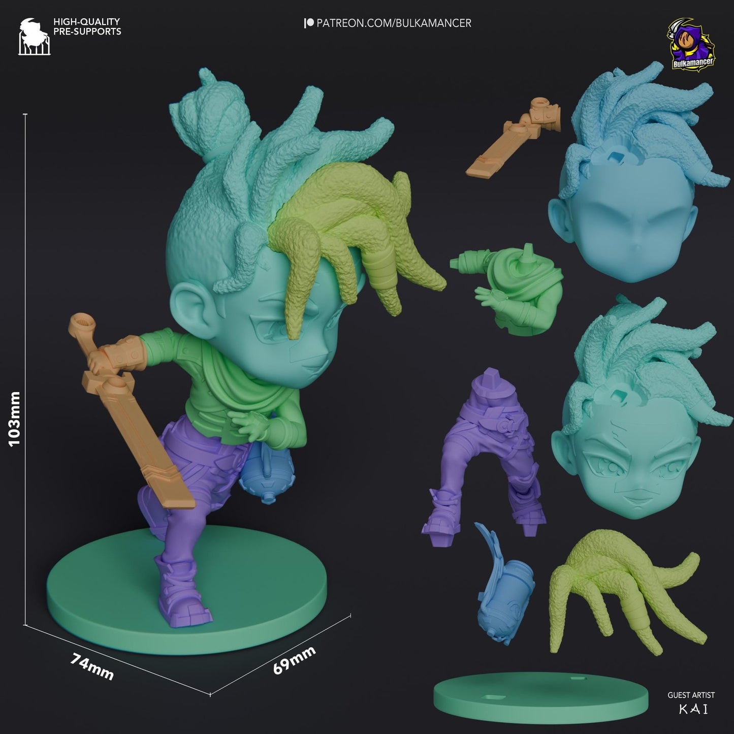 Ekko Arcane Chibi Figurine