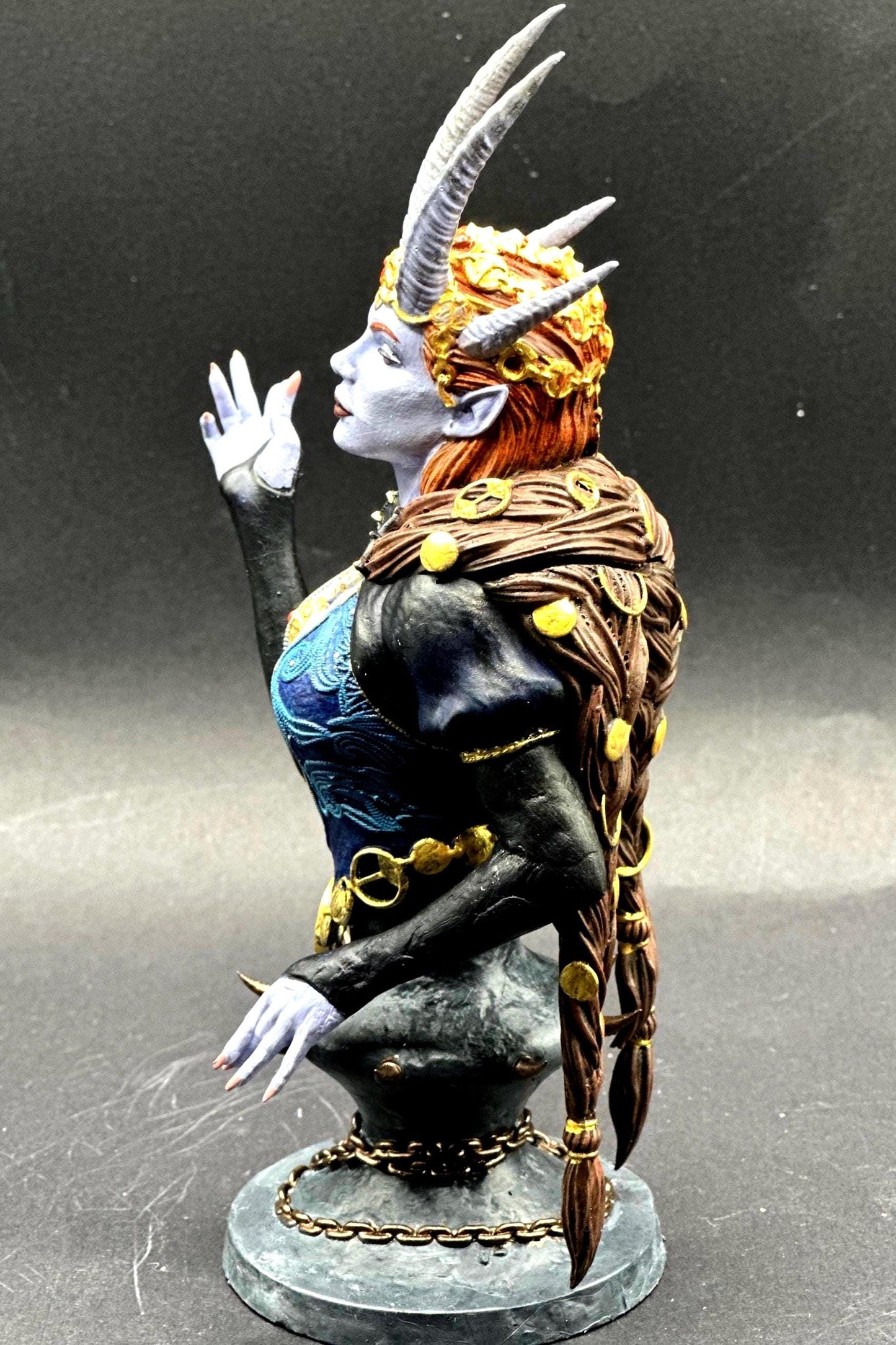 Mizora Bust: Baldur's Gate 3, 3D Printed Resin Figure (Unpainted)