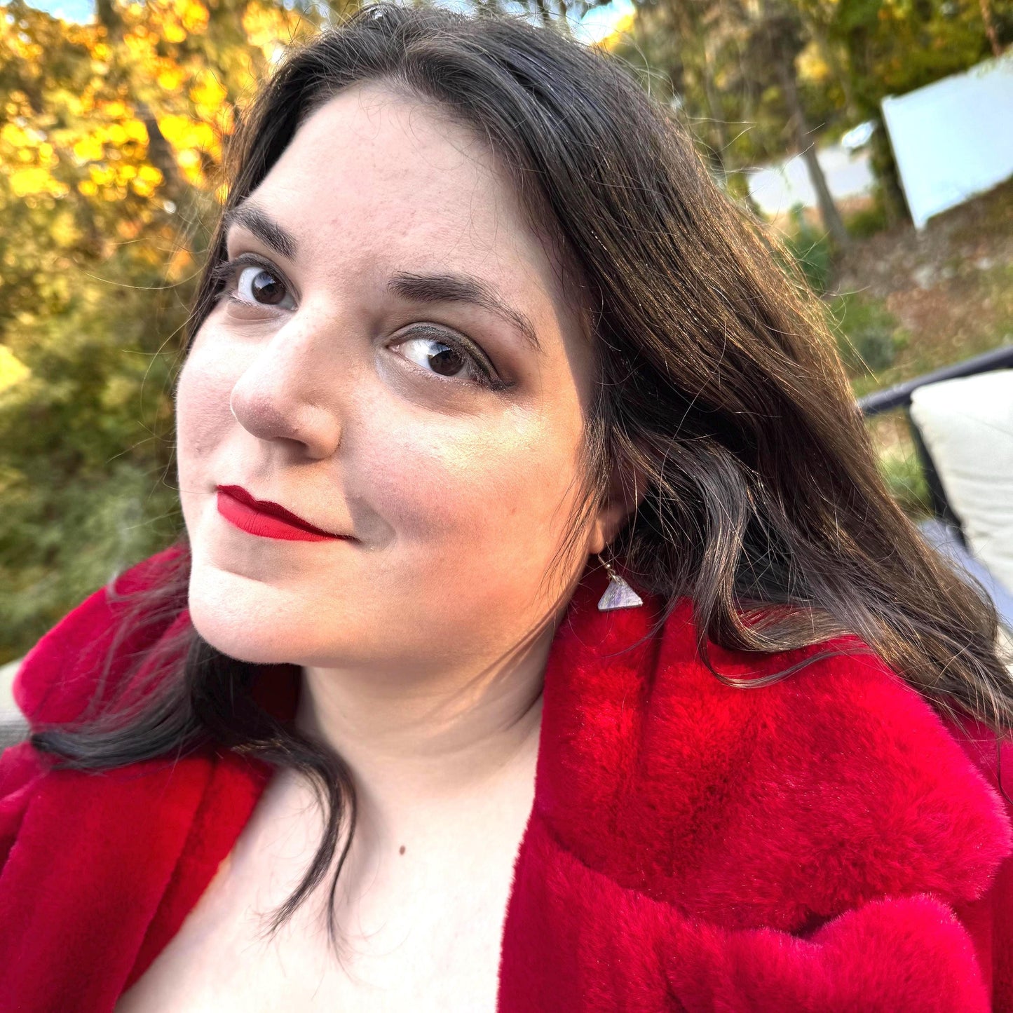 Multicolored Triangle Marble Dangle Earrings with Silver Hooks