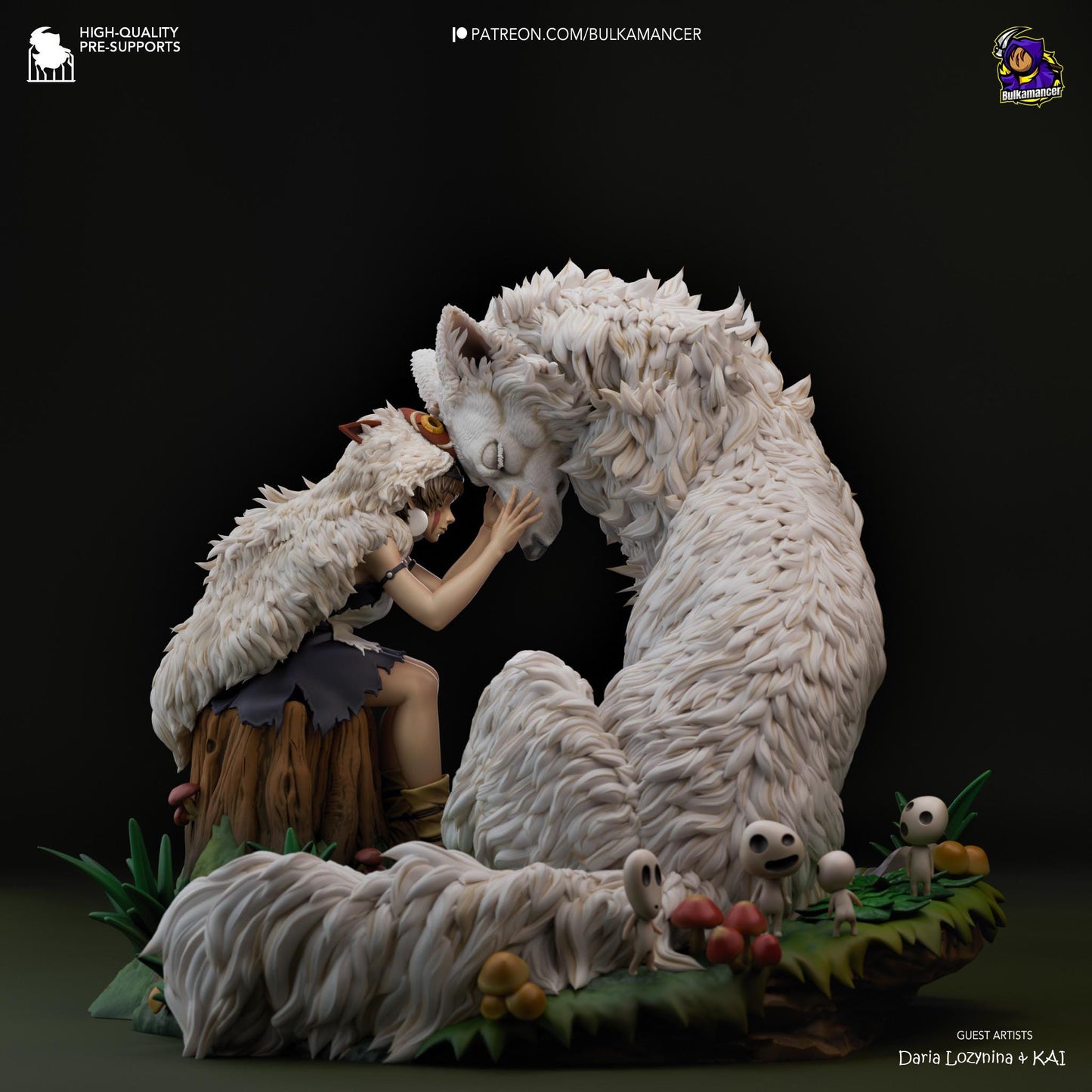San | Princess Mononoke Fan Art Collectible Model Kit (Some Assembly Required)
