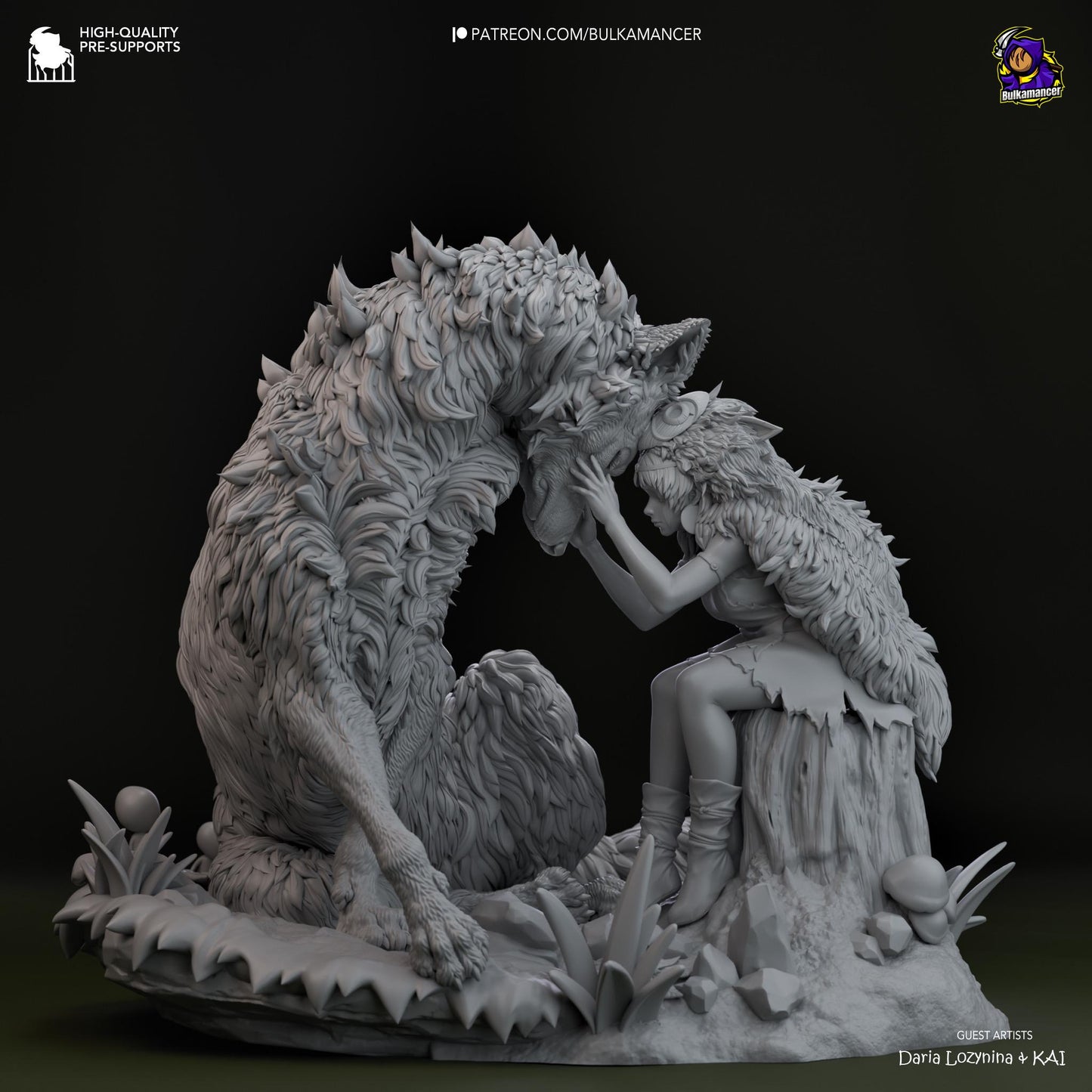 San | Princess Mononoke Fan Art Collectible Model Kit (Some Assembly Required)