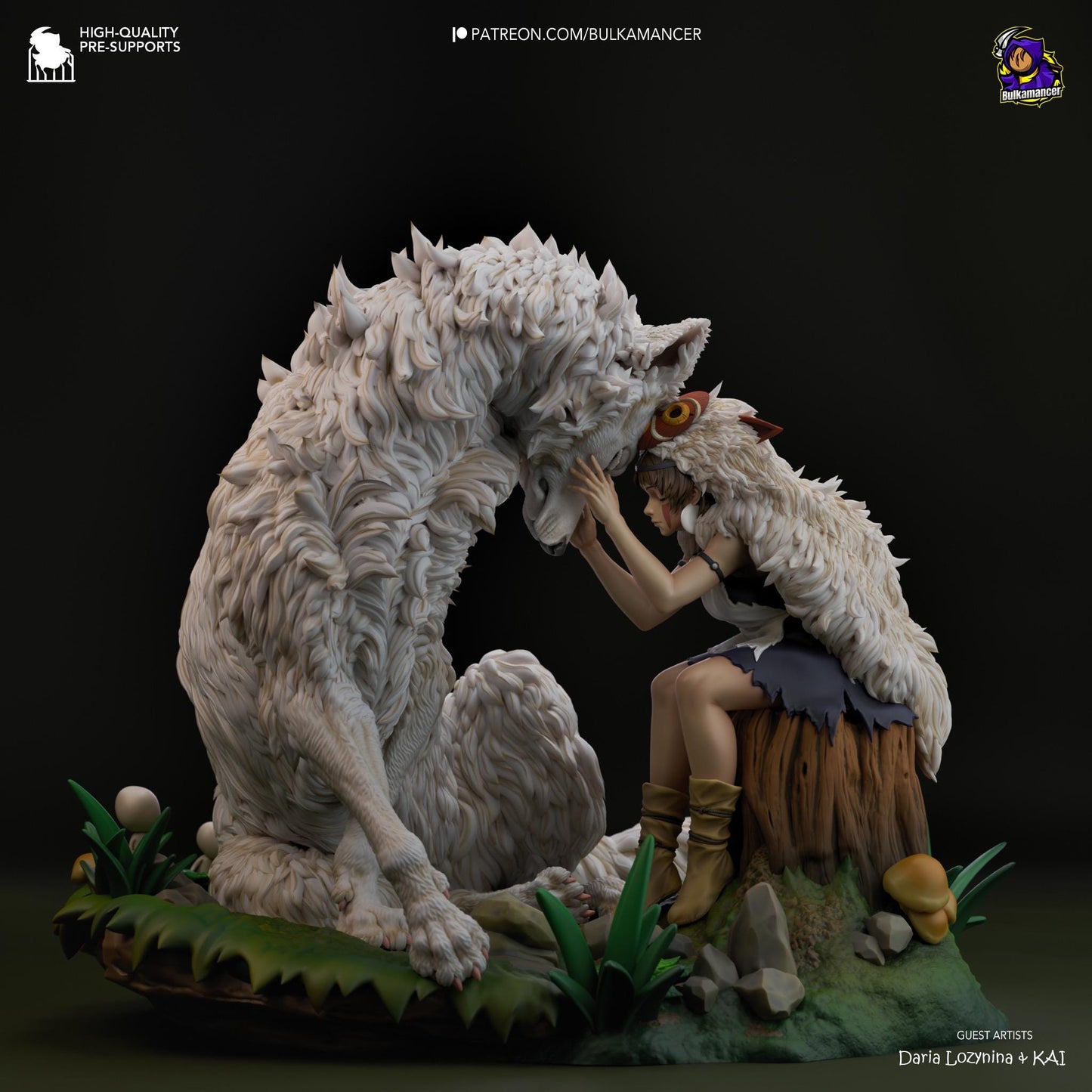 San | Princess Mononoke Fan Art Collectible Model Kit (Some Assembly Required)